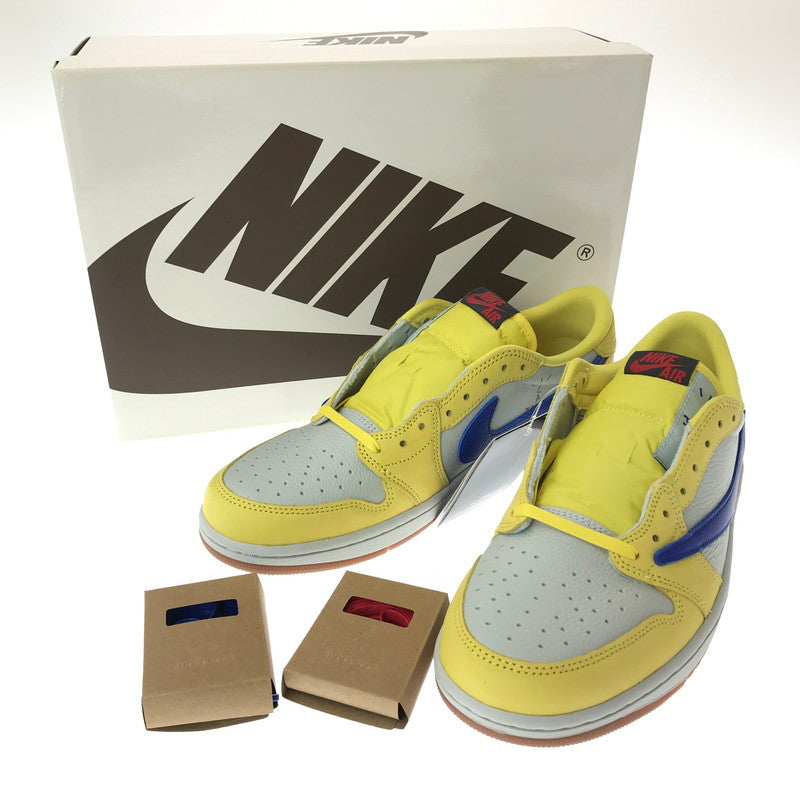 【中古美品】【メンズ】 NIKE ナイキ× TRAVIS SCOTT トラヴィス スコット WMNS AIR JORDAN 1 LOW OG SP DZ4137-700 ウィメンズ エア ジョーダン 1 ロー スニーカー 靴 160-261013-na-03-tagh サイズ：29cm US 12 カラー：CANARY/RACER BLUE-LIGHT SILVER 万代Net店