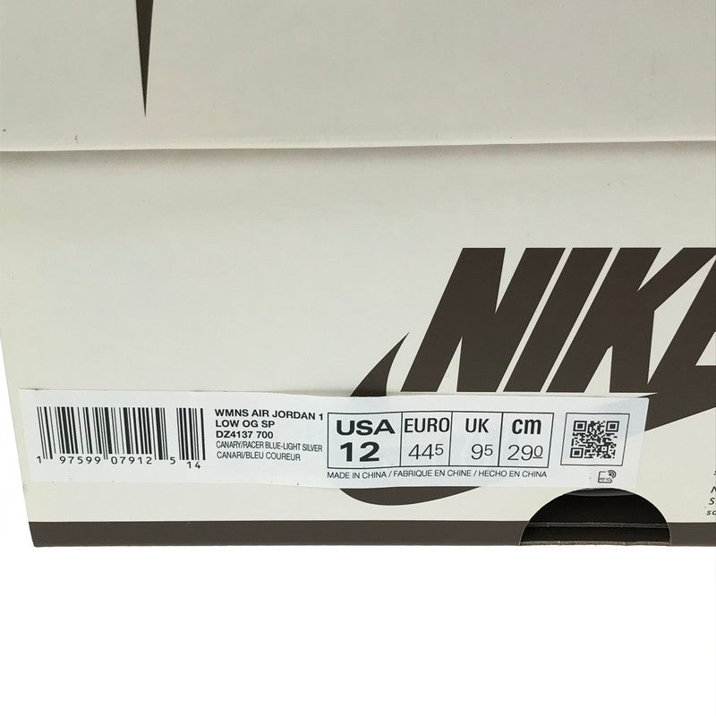 【中古美品】【メンズ】 NIKE ナイキ× TRAVIS SCOTT トラヴィス スコット WMNS AIR JORDAN 1 LOW OG SP DZ4137-700 ウィメンズ エア ジョーダン 1 ロー スニーカー 靴 160-261013-na-03-tagh サイズ：29cm US 12 カラー：CANARY/RACER BLUE-LIGHT SILVER 万代Net店