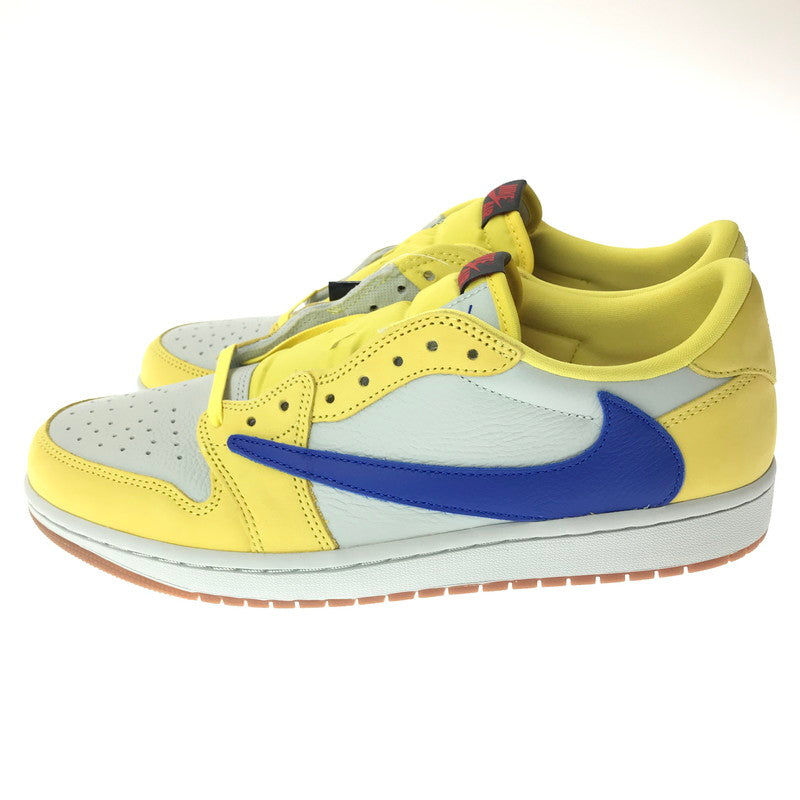 【中古美品】【メンズ】 NIKE ナイキ× TRAVIS SCOTT トラヴィス スコット WMNS AIR JORDAN 1 LOW OG SP DZ4137-700 ウィメンズ エア ジョーダン 1 ロー スニーカー 靴 160-261013-na-03-tagh サイズ：29cm US 12 カラー：CANARY/RACER BLUE-LIGHT SILVER 万代Net店
