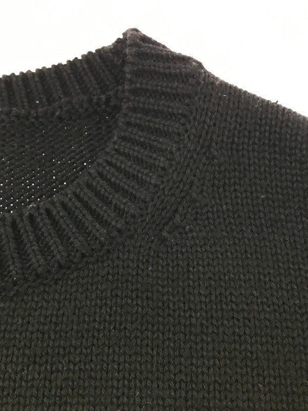 【中古品】【メンズ】 WTAPS ダブルタップス 24AW SIGN SWEATER POLY 242MADT-KNM04 クルーネック セーター ニット 142-261011-na-03-tagh サイズ：3 カラー：ブラック 万代Net店