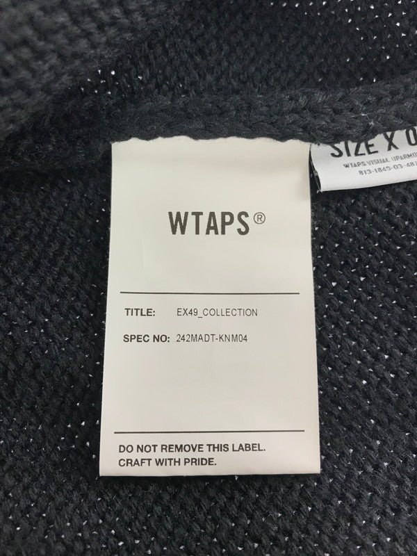 【中古品】【メンズ】 WTAPS ダブルタップス 24AW SIGN SWEATER POLY 242MADT-KNM04 クルーネック セーター ニット 142-261011-na-03-tagh サイズ：3 カラー：ブラック 万代Net店