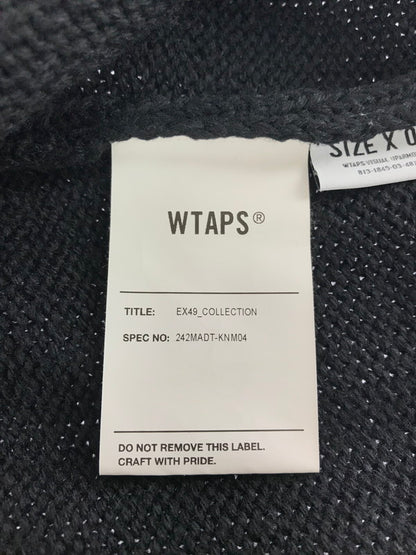 【中古品】【メンズ】 WTAPS ダブルタップス 24AW SIGN SWEATER POLY 242MADT-KNM04 クルーネック セーター ニット 142-261011-na-03-tagh サイズ：3 カラー：ブラック 万代Net店