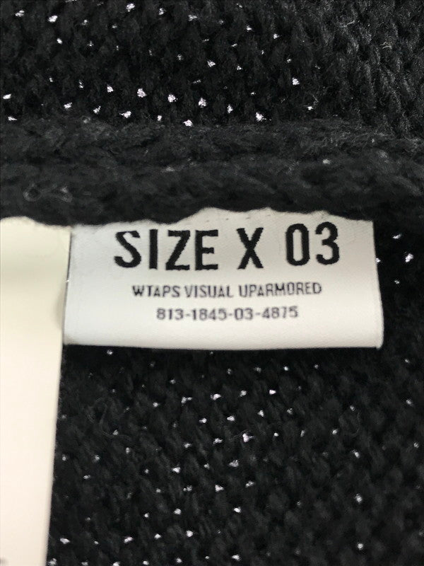 【中古品】【メンズ】 WTAPS ダブルタップス 24AW SIGN SWEATER POLY 242MADT-KNM04 クルーネック セーター ニット 142-261011-na-03-tagh サイズ：3 カラー：ブラック 万代Net店