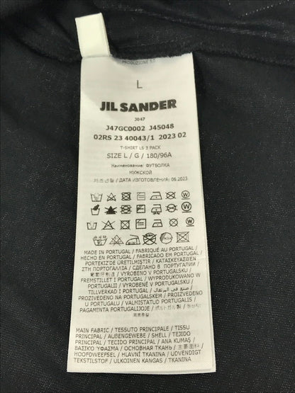 【中古品】【メンズ】 JIL SANDER+ ジルサンダー プラス L/S ORGANIC COTTON T-SHIRT J47GC0002 オーガニック コットン Tシャツ 長袖Tシャツ 141-261011-na-15-tagh サイズ：L カラー：ブラック 万代Net店