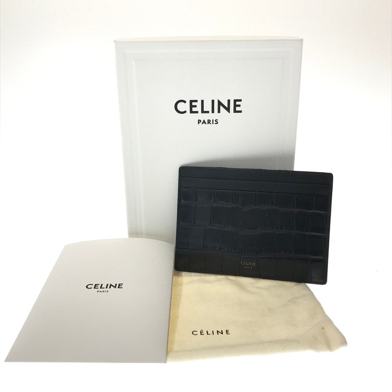 【中古品】【メンズ】 CELINE セリーヌ MULTIFUNCTION CARD HOLDER 10B763BG1 マルチファンクション カード ホルダー アクセサリー 181-261016-rt-03-tagh カラー：ブラック 万代Net店