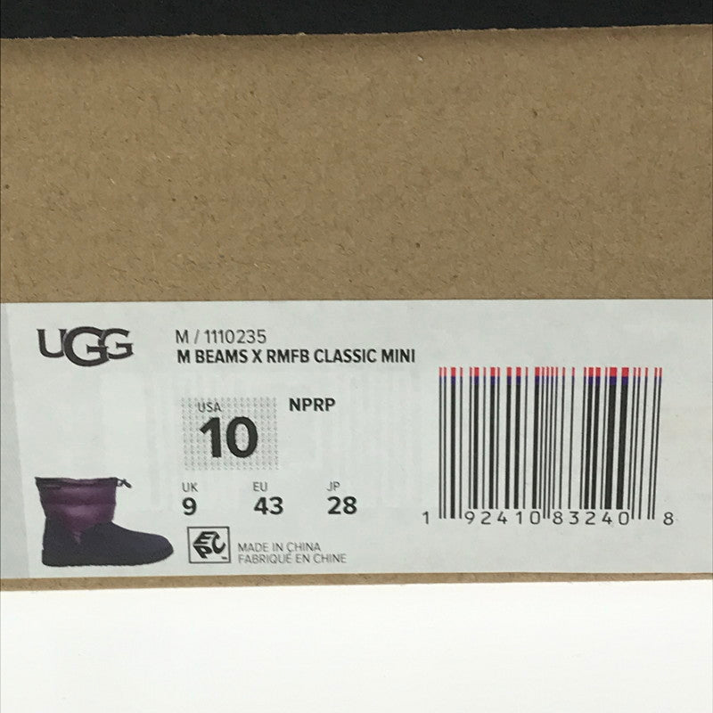 【中古美品】【メンズ】 UGG アグ×BEAMS ビームス ×ROCKY MOUNTAIN FEATHERBED ロッキーマウンテンフェザーベッド CLASSIC MINI BOOTS 1110235 クラシック ミニ ブーツ 靴 164-261013-na-05-tagh サイズ：28cm US 10 カラー：パープル/ネイビー 万代Net店