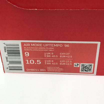 【中古美品】【メンズ】 NIKE ナイキ AIR MORE UPTEMPO 96 DH8011-001 エア モアアップテンポ 96 モアテン スニーカー 靴 160-261013-na-15-tagh サイズ：27cm US 9 カラー：BLACK/ROUGH GREEN-PILGRIM 万代Net店