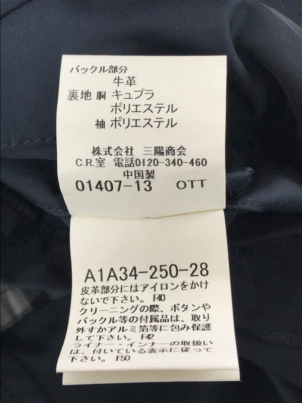 【中古品】【メンズ】 BURBERRY バーバリー NYLON TRENCH COAT A1A34-250-28 トレンチコート ライトアウター 141-261011-na-39-tagh サイズ：LL カラー：ブラック 万代Net店