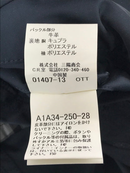 【中古品】【メンズ】 BURBERRY バーバリー NYLON TRENCH COAT A1A34-250-28 トレンチコート ライトアウター 141-261011-na-39-tagh サイズ：LL カラー：ブラック 万代Net店