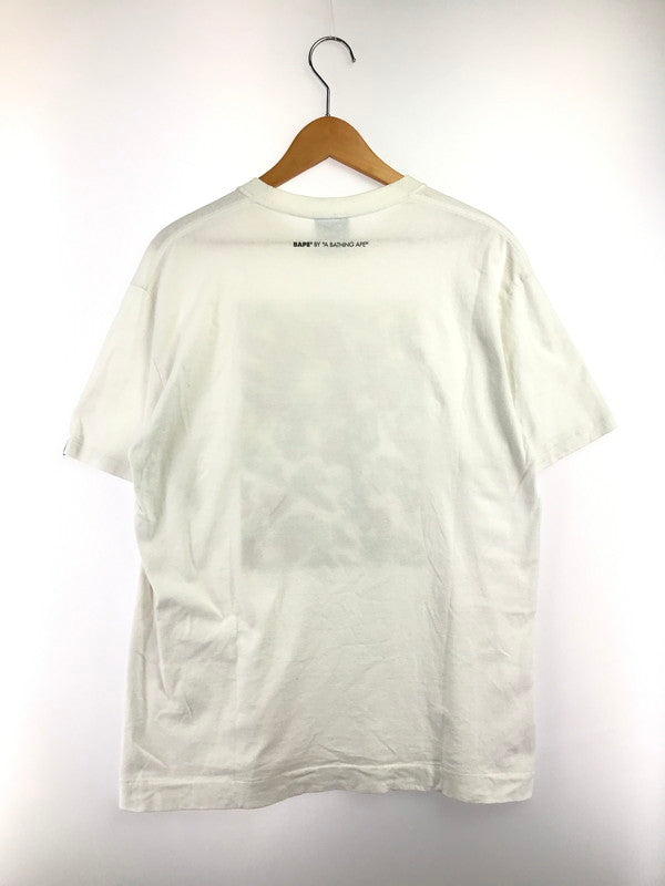 【中古品】【メンズ】 A BATHING APE アベイシングエイプ 00'S CAMO BOX LOGO S/S TEE カモ ボックス ロゴ Tシャツ 半袖Tシャツ 142-261012-na-01-tagh サイズ：L カラー：ホワイト 万代Net店