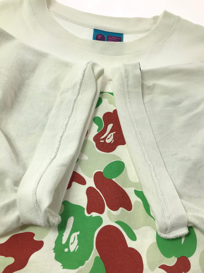 【中古品】【メンズ】 A BATHING APE アベイシングエイプ 00'S CAMO BOX LOGO S/S TEE カモ ボックス ロゴ Tシャツ 半袖Tシャツ 142-261012-na-01-tagh サイズ：L カラー：ホワイト 万代Net店