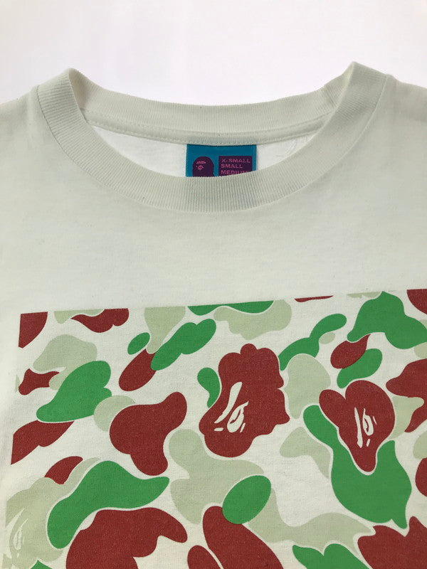 【中古品】【メンズ】 A BATHING APE アベイシングエイプ 00'S CAMO BOX LOGO S/S TEE カモ ボックス ロゴ Tシャツ 半袖Tシャツ 142-261012-na-01-tagh サイズ：L カラー：ホワイト 万代Net店