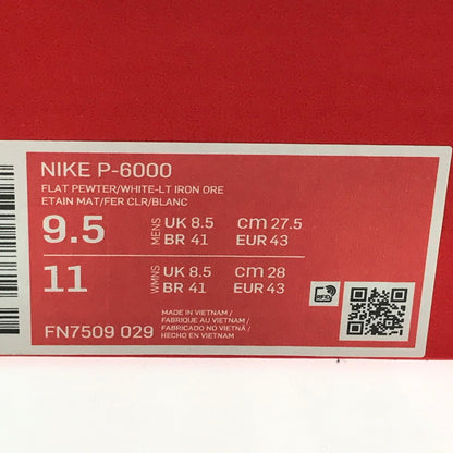 【中古品】【メンズ】 NIKE ナイキ P-6000 FN7509-029 スニーカー 靴 160-261013-na-16-tagh サイズ：27.5cm US 9.5 カラー：FLAT PEWTER/WHITE-LT IRON ORE 万代Net店