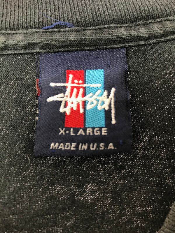 【中古品】【メンズ】 OLD STUSSY OLD STUSSY 90'S BORD GRAPHIC T-SHIRT USA製 紺タグ 90年代 プリント Tシャツ 半袖Tシャツ 142-261011-na-12-tagh サイズ：XL カラー：ブラック 万代Net店