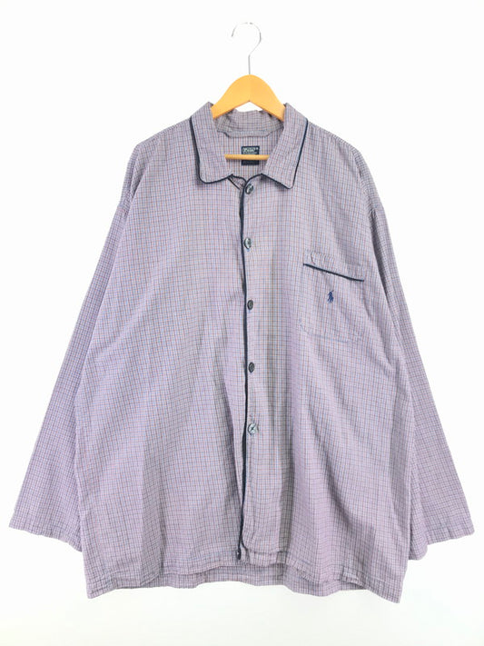 【現状渡し品】【メンズ】 POLO RALPH LAUREN ポロ・ラルフローレン 90'S L/S PAJAMA SHIRT 90年代 パジャマシャツ 長袖シャツ 146-261011-na-16-tagh サイズ：L/XL カラー：マルチカラー 万代Net店