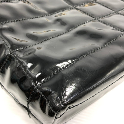 【現状渡し品】【レディース】 CHANEL シャネル CHOCOLATE BAR PATENT CHAIN TOTE BAG BLACK チョコレートバー パテント チェーン トートバッグ カバン 180-261028-rt-10-tagh カラー：ブラック 万代Net店