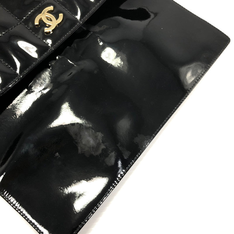 【現状渡し品】【レディース】 CHANEL シャネル CHOCOLATE BAR PATENT CHAIN TOTE BAG BLACK チョコレートバー パテント チェーン トートバッグ カバン 180-261028-rt-10-tagh カラー：ブラック 万代Net店