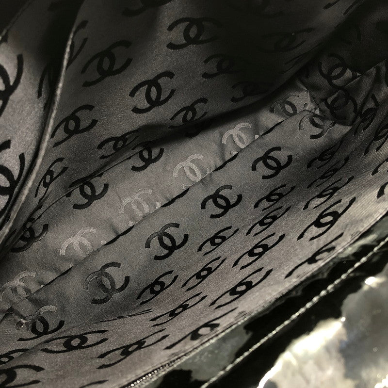 【現状渡し品】【レディース】 CHANEL シャネル CHOCOLATE BAR PATENT CHAIN TOTE BAG BLACK チョコレートバー パテント チェーン トートバッグ カバン 180-261028-rt-10-tagh カラー：ブラック 万代Net店