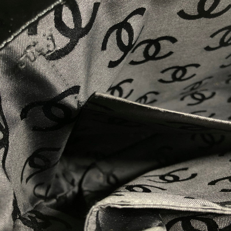 【現状渡し品】【レディース】 CHANEL シャネル CHOCOLATE BAR PATENT CHAIN TOTE BAG BLACK チョコレートバー パテント チェーン トートバッグ カバン 180-261028-rt-10-tagh カラー：ブラック 万代Net店