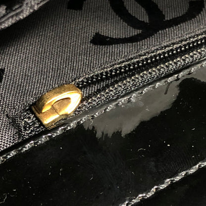 【現状渡し品】【レディース】 CHANEL シャネル CHOCOLATE BAR PATENT CHAIN TOTE BAG BLACK チョコレートバー パテント チェーン トートバッグ カバン 180-261028-rt-10-tagh カラー：ブラック 万代Net店