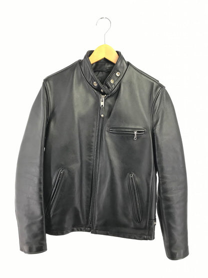 【中古品】【メンズ】 SCHOTT ショット STAND COLLAR SINGLE RIDERS JACKET 6061 シングル ライダースジャケット アウター 145-261011-na-35-tagh サイズ：36 カラー：ブラック 万代Net店