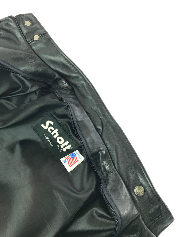 【中古品】【メンズ】 SCHOTT ショット STAND COLLAR SINGLE RIDERS JACKET 6061 シングル ライダースジャケット アウター 145-261011-na-35-tagh サイズ：36 カラー：ブラック 万代Net店