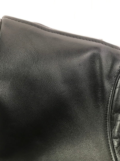 【中古品】【メンズ】 SCHOTT ショット STAND COLLAR SINGLE RIDERS JACKET 6061 シングル ライダースジャケット アウター 145-261011-na-35-tagh サイズ：36 カラー：ブラック 万代Net店
