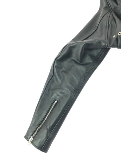 【中古品】【メンズ】 SCHOTT ショット STAND COLLAR SINGLE RIDERS JACKET 6061 シングル ライダースジャケット アウター 145-261011-na-35-tagh サイズ：36 カラー：ブラック 万代Net店