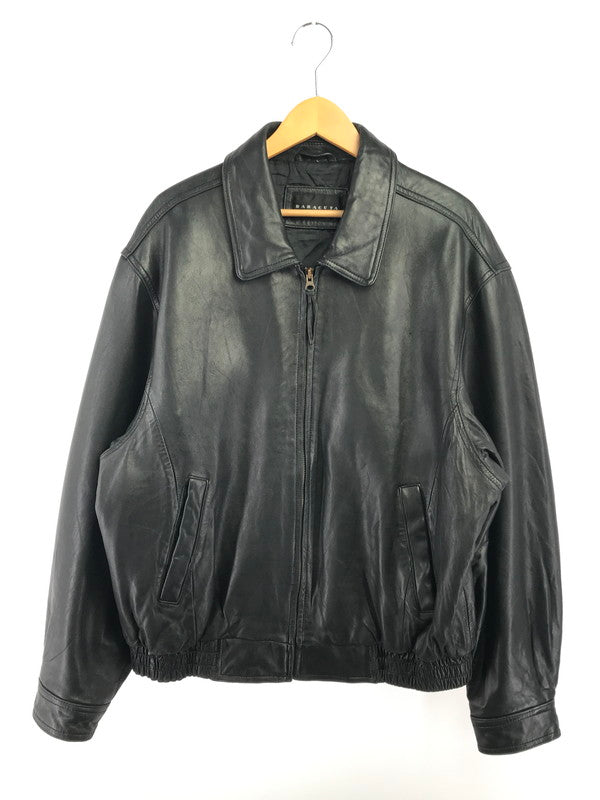 【中古品】【メンズ】 BARACUTA バラクータ ZIP UP LEATHER JACKET ジップアップ レザージャケット アウター 146-261011-na-36-tagh サイズ：L カラー：ブラック 万代Net店