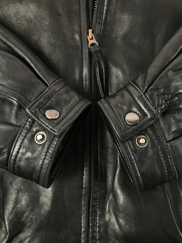 【中古品】【メンズ】 BARACUTA バラクータ ZIP UP LEATHER JACKET ジップアップ レザージャケット アウター 146-261011-na-36-tagh サイズ：L カラー：ブラック 万代Net店
