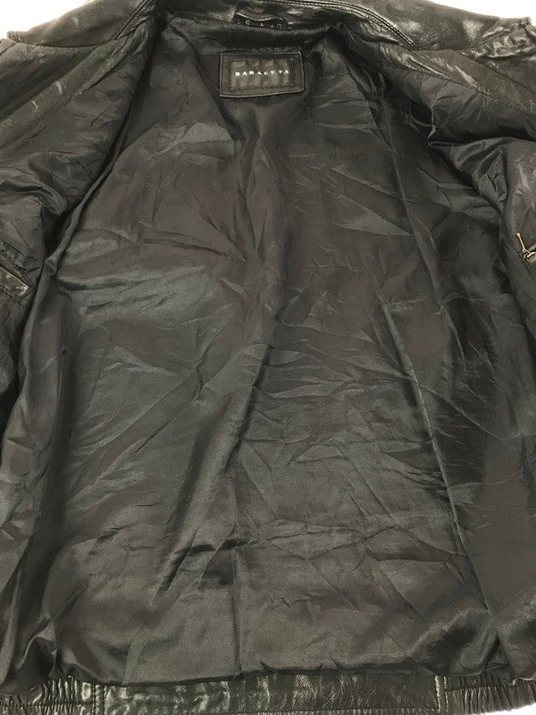 【中古品】【メンズ】 BARACUTA バラクータ ZIP UP LEATHER JACKET ジップアップ レザージャケット アウター 146-261011-na-36-tagh サイズ：L カラー：ブラック 万代Net店