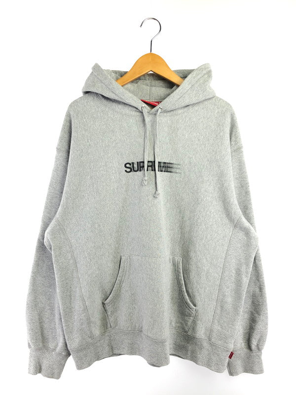 【メンズ】 SUPREME シュプリーム 23SS MOTION LOGO HOODED SWEATSHIRT 23SS モーション ロゴ フーデッド スウェット 149-201023-ty-26-tagh サイズ：L カラー：グレー 万代Net店