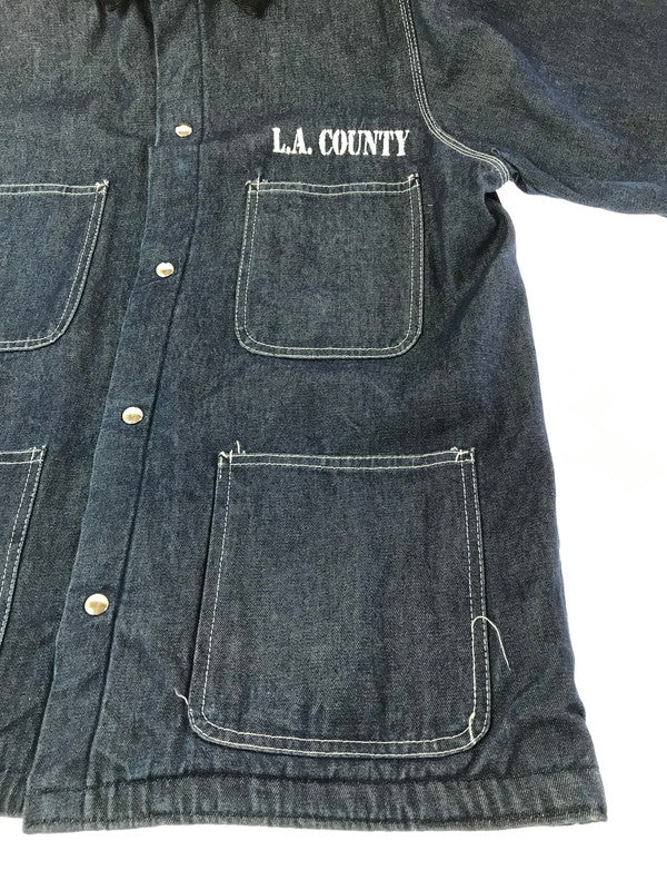 【中古品】【メンズ】 COUNTY ISSUE カウンティ イシュー L.A. COUNTY DENIM COVER ALL エルエー カウンティ デニム カバーオール 146-261017-ty-06-tagh サイズ：M カラー：インディゴ 万代Net店