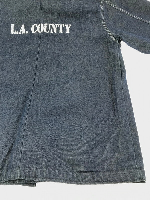 【中古品】【メンズ】 COUNTY ISSUE カウンティ イシュー L.A. COUNTY DENIM COVER ALL エルエー カウンティ デニム カバーオール 146-261017-ty-06-tagh サイズ：M カラー：インディゴ 万代Net店
