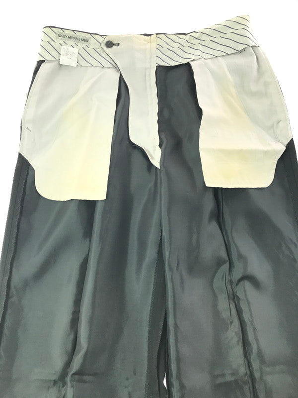 【中古品】【メンズ】 ISSEY MIYAKE MEN イッセイミヤケ メン ME73-FF215 90S SLACKS PANTS "BLACK" 151-261014-na-20-tagh サイズ：XL カラー：ブラック 万代Net店
