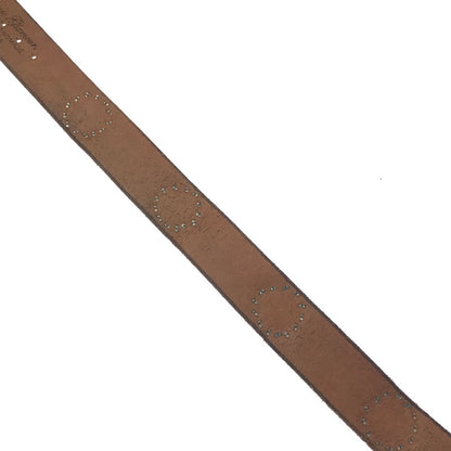 【現状渡し品】【メンズ】 HYSTERIC GLAMOUR ヒステリックグラマー× OLD STUD オールド スタッズ STUDDED LEATHER BELT スタッズ レザー ベルト 205-261016-rt-06-tagh カラー：ブラウン 万代Net店