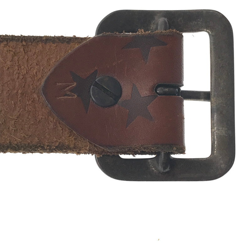 【現状渡し品】【メンズ】 HYSTERIC GLAMOUR ヒステリックグラマー× OLD STUD オールド スタッズ STUDDED LEATHER BELT スタッズ レザー ベルト 205-261016-rt-06-tagh カラー：ブラウン 万代Net店