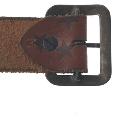 【現状渡し品】【メンズ】 HYSTERIC GLAMOUR ヒステリックグラマー× OLD STUD オールド スタッズ STUDDED LEATHER BELT スタッズ レザー ベルト 205-261016-rt-06-tagh カラー：ブラウン 万代Net店