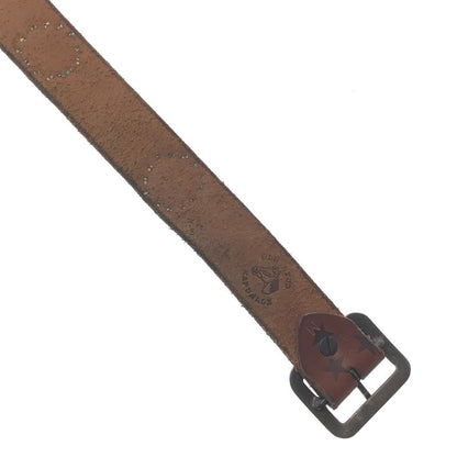 【現状渡し品】【メンズ】 HYSTERIC GLAMOUR ヒステリックグラマー× OLD STUD オールド スタッズ STUDDED LEATHER BELT スタッズ レザー ベルト 205-261016-rt-06-tagh カラー：ブラウン 万代Net店