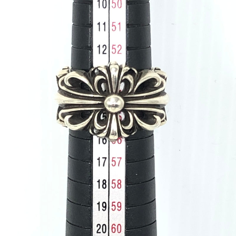 【中古品】【メンズ】 CHROME HEARTS クロムハーツ DOUBLE FLORAL CROSS RING 92 08刻印 ダブル フローラル クロス リング 指輪 アクセサリー 190-261028-rt-15-tagh カラー：シルバー 万代Net店