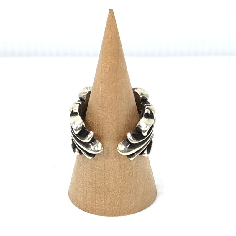 【中古品】【メンズ】 CHROME HEARTS クロムハーツ DOUBLE FLORAL CROSS RING 92 08刻印 ダブル フローラル クロス リング 指輪 アクセサリー 190-261028-rt-15-tagh カラー：シルバー 万代Net店