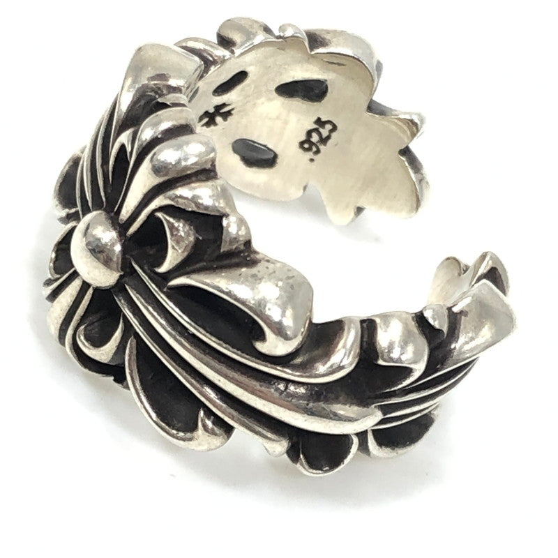 【中古品】【メンズ】 CHROME HEARTS クロムハーツ DOUBLE FLORAL CROSS RING 92 08刻印 ダブル フローラル クロス リング 指輪 アクセサリー 190-261028-rt-15-tagh カラー：シルバー 万代Net店