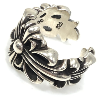 【中古品】【メンズ】 CHROME HEARTS クロムハーツ DOUBLE FLORAL CROSS RING 92 08刻印 ダブル フローラル クロス リング 指輪 アクセサリー 190-261028-rt-15-tagh カラー：シルバー 万代Net店