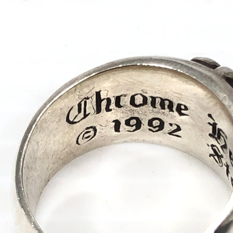 【中古品】【メンズ】 CHROME HEARTS クロムハーツ FLORAL CROSS RING 1992刻印 フローラル クロス リング 指輪 アクセサリー 190-261028-rt-13-tagh カラー：シルバー 万代Net店
