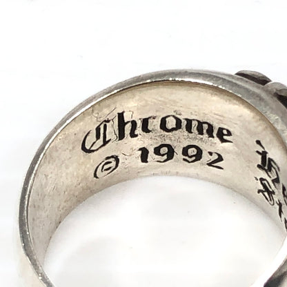 【中古品】【メンズ】 CHROME HEARTS クロムハーツ FLORAL CROSS RING 1992刻印 フローラル クロス リング 指輪 アクセサリー 190-261028-rt-13-tagh カラー：シルバー 万代Net店