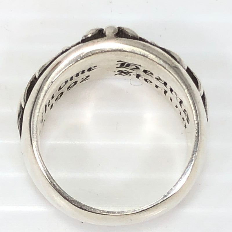 【中古品】【メンズ】 CHROME HEARTS クロムハーツ FLORAL CROSS RING 1992刻印 フローラル クロス リング 指輪 アクセサリー 190-261028-rt-13-tagh カラー：シルバー 万代Net店