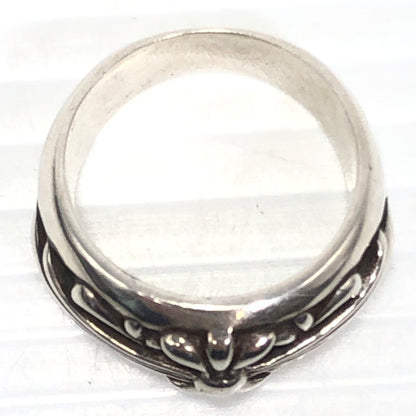 【中古品】【メンズ】 CHROME HEARTS クロムハーツ FLORAL CROSS RING 1992刻印 フローラル クロス リング 指輪 アクセサリー 190-261028-rt-13-tagh カラー：シルバー 万代Net店