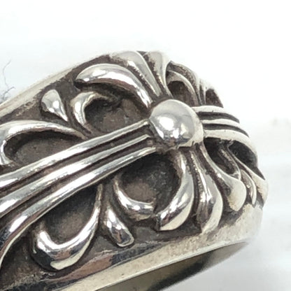 【中古品】【メンズ】 CHROME HEARTS クロムハーツ FLORAL CROSS RING 1992刻印 フローラル クロス リング 指輪 アクセサリー 190-261028-rt-13-tagh カラー：シルバー 万代Net店