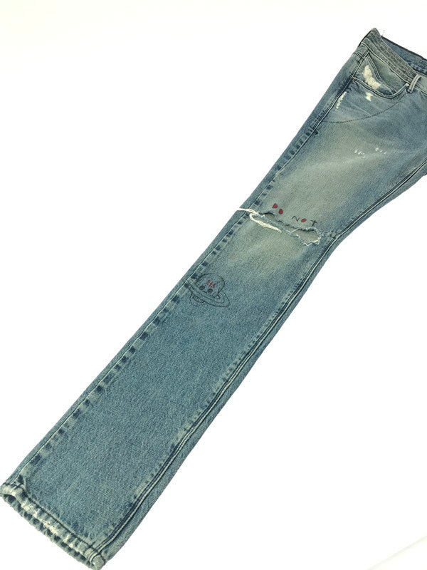 【中古品】【メンズ】 RTA アールティーエー×MAXFIELD マックスフィールド 18SS HAND-PAINTED SKINNY JEANS MS7921-2LTBLU ハンド ペイント スキニー ジーンズ デニムパンツ ボトムス 152-261020-na-22-tagh サイズ：30 カラー：インディゴ 万代Net店