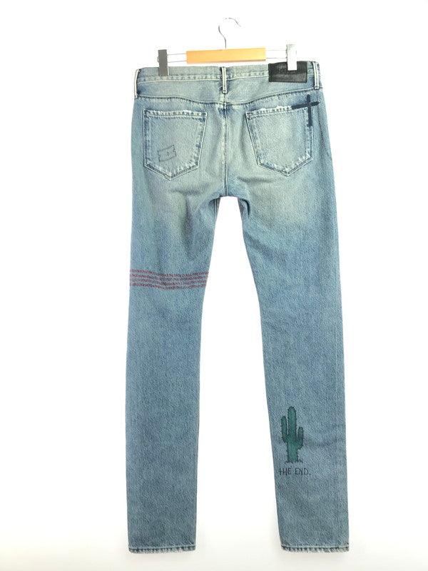 【中古品】【メンズ】 RTA アールティーエー×MAXFIELD マックスフィールド 18SS HAND-PAINTED SKINNY JEANS MS7921-2LTBLU ハンド ペイント スキニー ジーンズ デニムパンツ ボトムス 152-261020-na-22-tagh サイズ：30 カラー：インディゴ 万代Net店